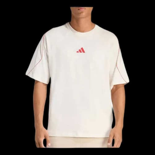 adidas Sportswear Stadium T-Shirt Asia Sizing 'Off White Pure Ruby'
