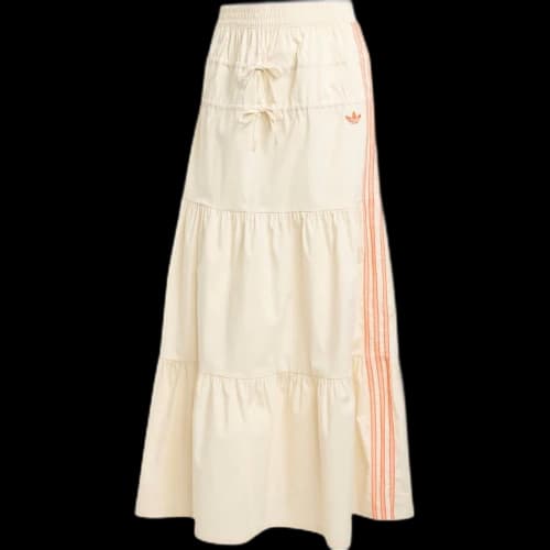 Adidas Originals Summer Glow three-stripe tiered midi skirt