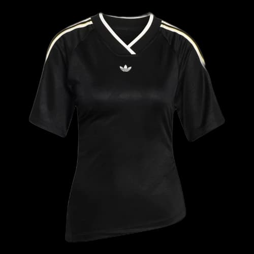 adidas Rouched Football Jersey Asia Sizing 'Black' (Women's)