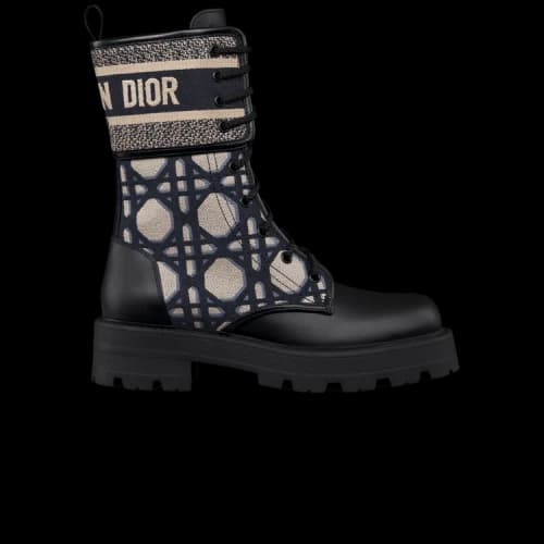 Dior D-Major Ankle Boot 'Macrocannage - Deep Blue Beige' (Women's)