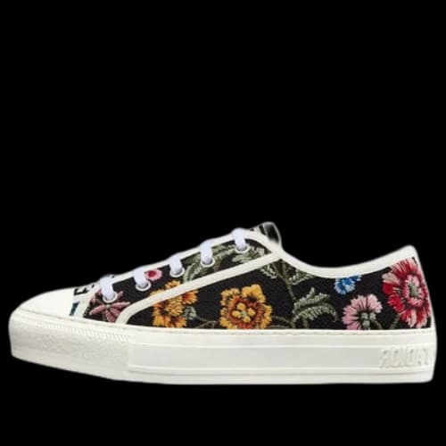 DIOR Walk'n'DIOR Sneaker Black Multicolor Cotton (Women's)