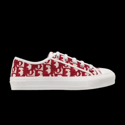 Dior Walk'N'Dior Embroidered Cotton Low 'Dior Oblique - Red' (Women's)