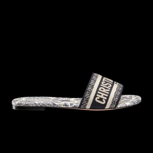 Dior DWay Slide 'Plan de Paris Motif - White Black' (Women's)