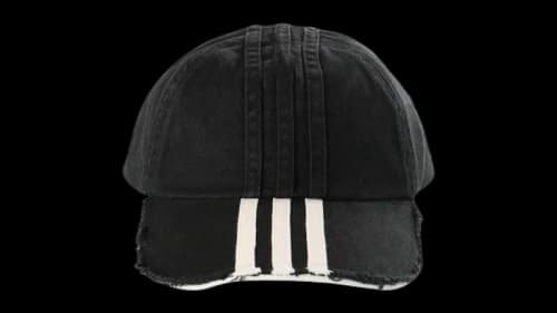 Y-3 Stripes Caps Hat Black
