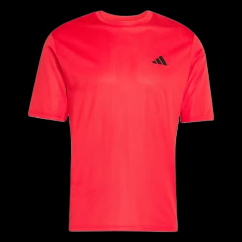 Adidas Fitness Clothing Men's Pure Gemstone Red Crew Neck Moderate