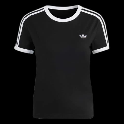 adidas Women's 3-Stripes Slim Tee Black/White