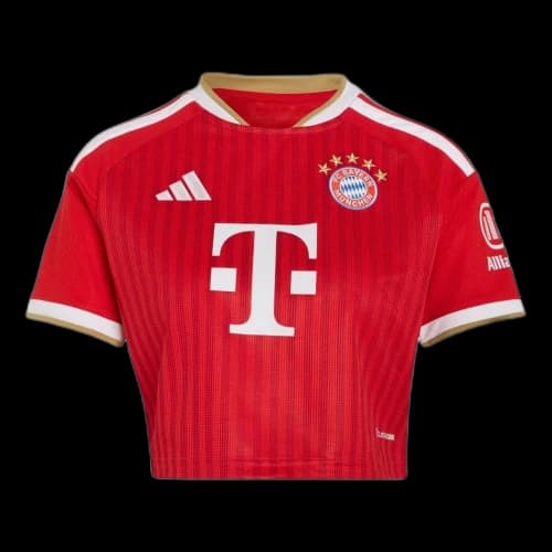 adidas FC Bayern 26/27 Home Cropped Jersey 'Better Scarlet White' (Women's)