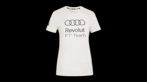 adidas Women's Audi Revolut F1 Team DNA Graphic Tee Chalk Pearl