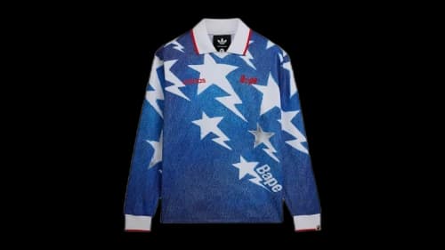 adidas x BAPE LSL Star Jersey Medium Blue