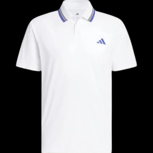 Adidas Ultimate365 Golf Clothing Men's White Lapel Moderate