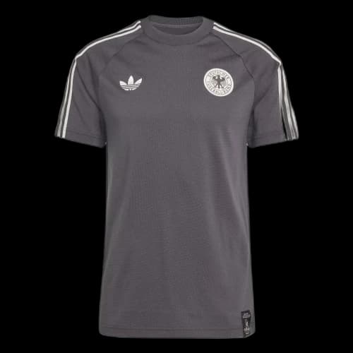 Adidas Originals T Shirts Men's Graphite Black Crew Neck Moderate