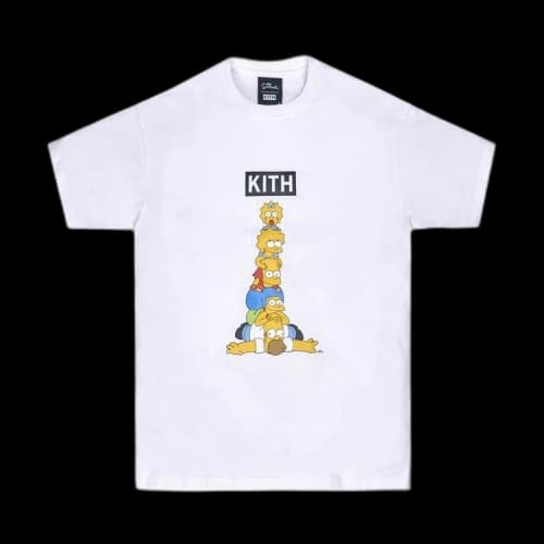 Kith For The Simpsons Family Stack Tee 'White'