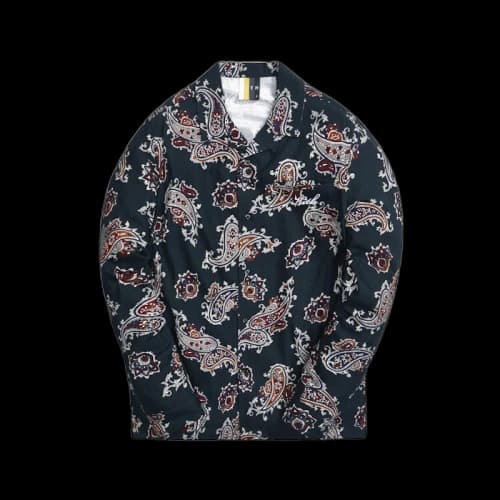 Kith L/S Thompson Printed Camp Collar Silk Cotton Shirt Stadium