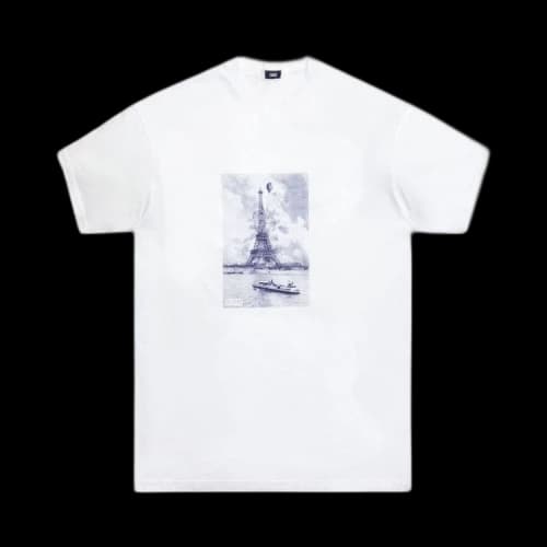 Kith Floral Navy Eiffel Tee 'White'