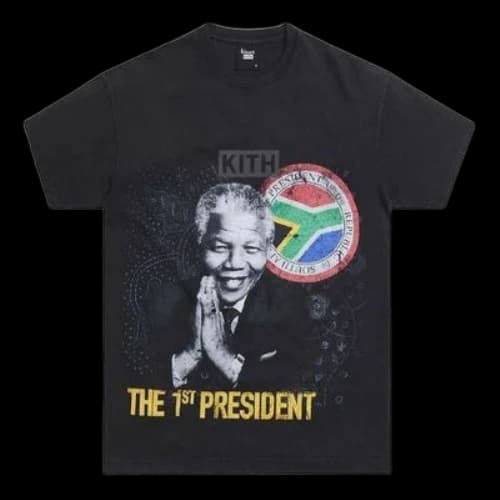 KITH for Mandela Day 2021 President Vintage Tee 'Black'
