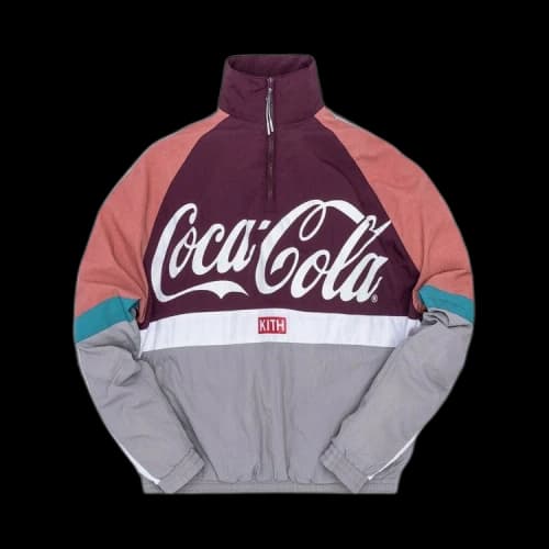 Kith x Coca-Cola Quarter Zip Nylon Windbreaker 'Grey'