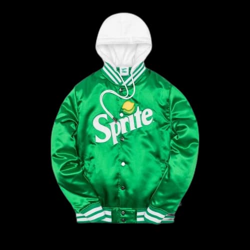 Kith x Sprite Satin Hooded Varsity Jacket 'Green'