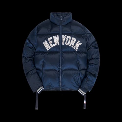 Kith For Major League Baseball New York Yankees Midi Puffer Jacket 'Navy'