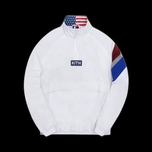 Kith Retro Quarter Zip Track Jacket 'White'