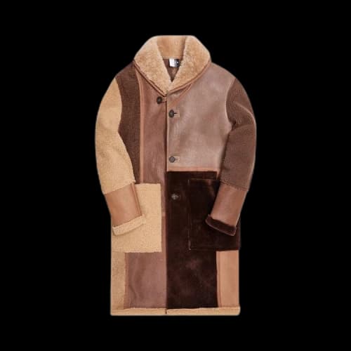 Kith Shearling Patchwork Becker Coat 'Multicolor'