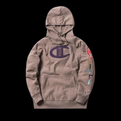 Kith x Champion Logo Hoodie 'Cinder'
