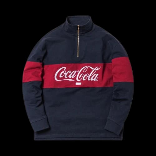 Kith x Coca-Cola Quarter Zip Rugby 'Navy'