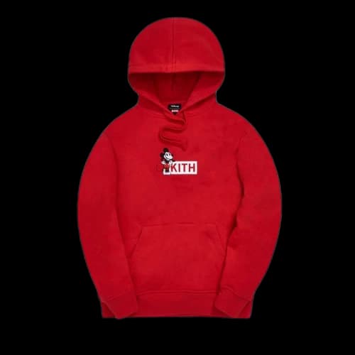 Kith x Disney 20s Mickey Classic Logo Hoodie 'Red'