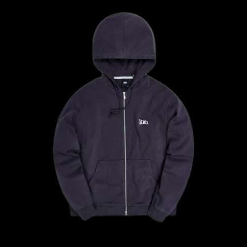 Kith Compact Knit Williams III Zip Up Hoodie 'Battleship'