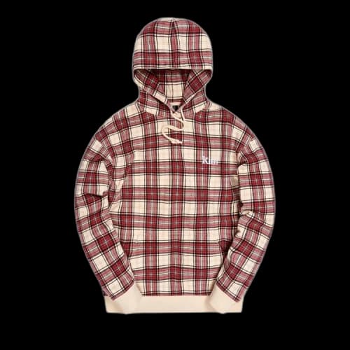 Kith Printed Fleece Williams III Hoodie 'Red/White Plaid'