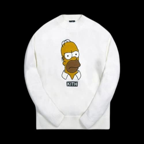 Kith For The Simpsons Homer Intarsia Sweater 'White'