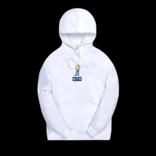 Kith For The Simpsons Maggie Logo Hoodie 'White'