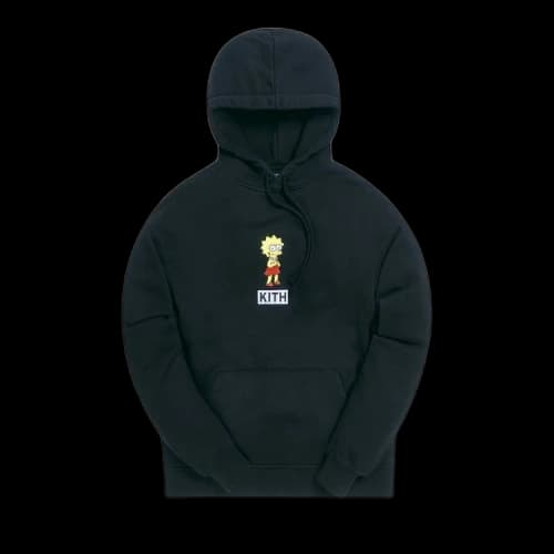 Kith For The Simpsons Lisa Logo Hoodie 'Black'