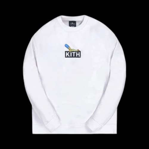 Kith For The Simpsons Marge Box Logo Crewneck 'White'