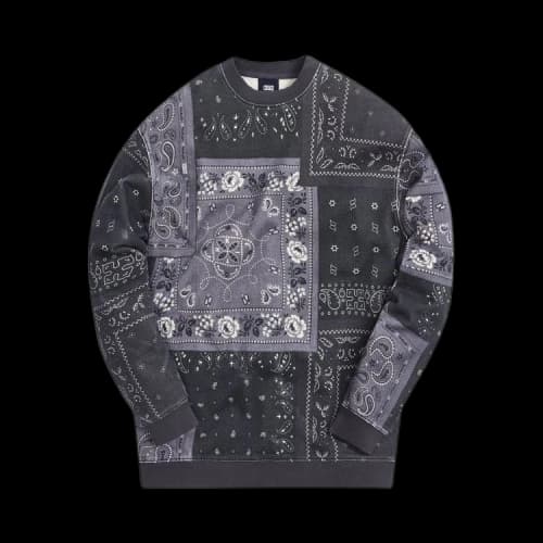 Kith Deconstructed Bandana Crewneck 'Black'