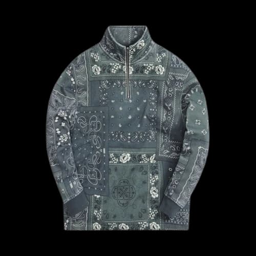Kith Deconstructed Bandana Quarter Zip 'Stadium'