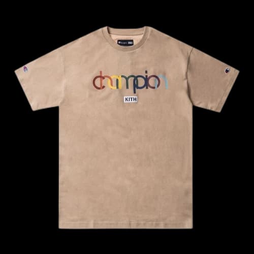 Kith x Champion Double Logo Tee 'Sand'