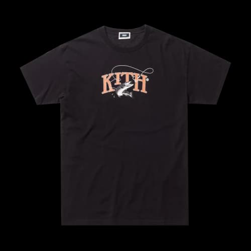 KITH Tight Lines Funny Printing Short Sleeve Unisex Black