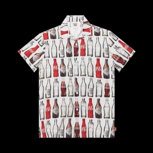 KITH x Coca-Cola Bottles Camp Collar Shirt 'White'