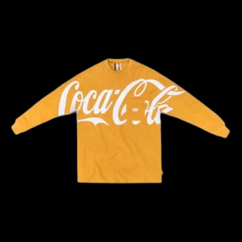 KITH x Coca-Cola L/S Quin Tee Crossover Loose Long Sleeves Unisex Yellow
