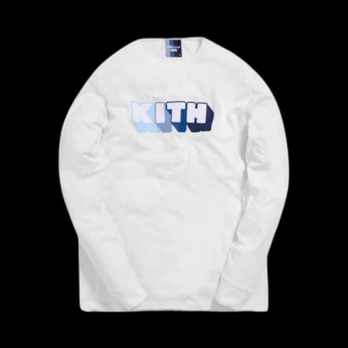 Kith x Bearbrick Logo Long-Sleeve T-Shirt 'White'
