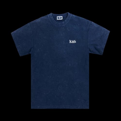 KITH Crystal Wash Washed Short Sleeve Navy Blue