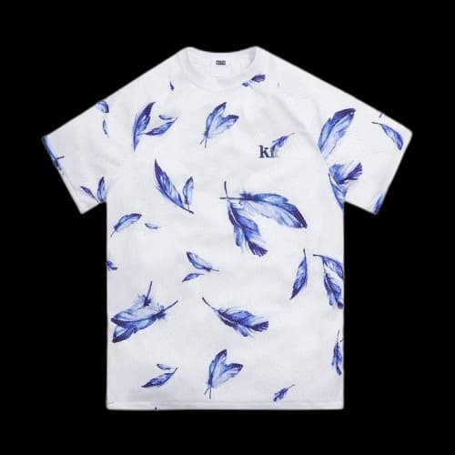 Kith Howard Feather Print Mesh Tee 'White'