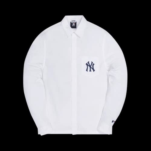 Kith For Major League Baseball New York Yankees Collared Buttondown Shirt 'White'
