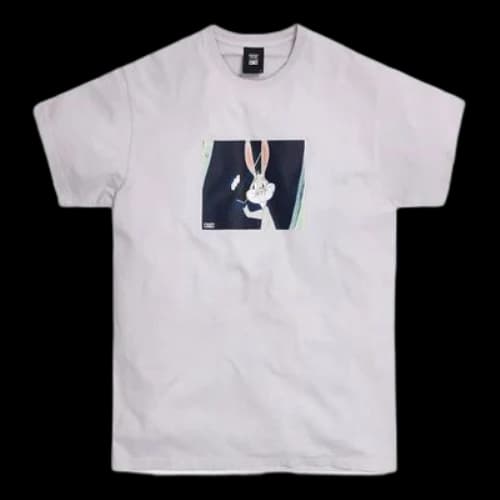 KITH x Looney Tunes Crossover Bugs Bunny Printing Short Sleeve Unisex Gray