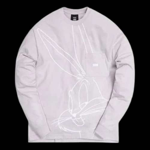 KITH x Looney Tunes Crossover Bugs Bunny Pocket Long Sleeves Unisex Gray