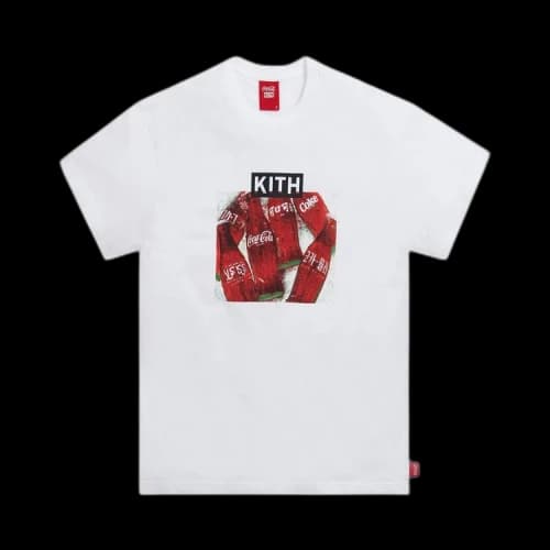 Kith x Coca-Cola Language Bottle Vintage Tee 'White'