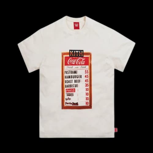 Kith x Coca-Cola Menu Vintage Tee 'Ivory'