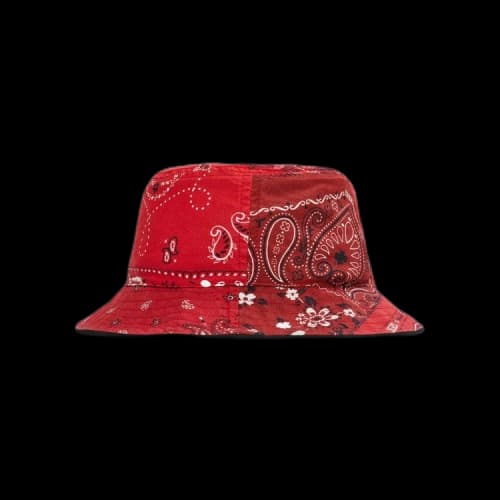 Kith Deconstructed Bandana Bucket Hat 'Red'