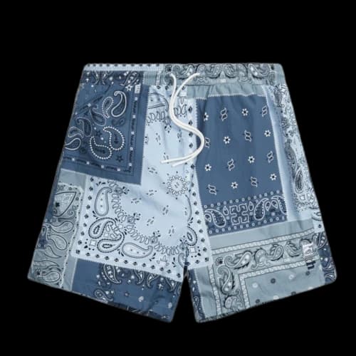 Kith Printed Active Swim Shorts Indigo Blue