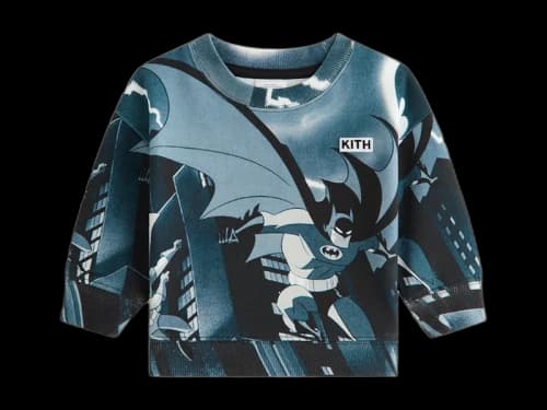 Kith x Batman Baby Batman And Robin Nelson Crewneck Black